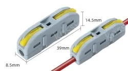 Fast splitter One in and one out of the regular yellow with holes