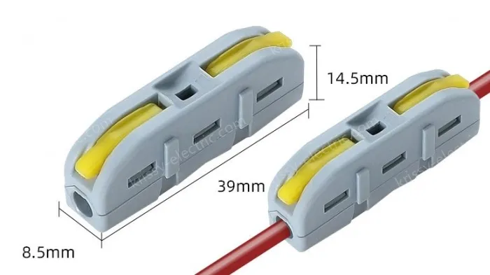 Fast splitter One in and one out of the regular yellow with holes