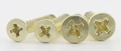 Golden Flat Head Screws M4*160