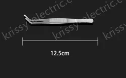 Stainless steel tweezers Curved round head (thick) 12.5cm