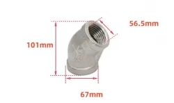 316L/2" DN50 Stainless steel 45&deg; elbow joint