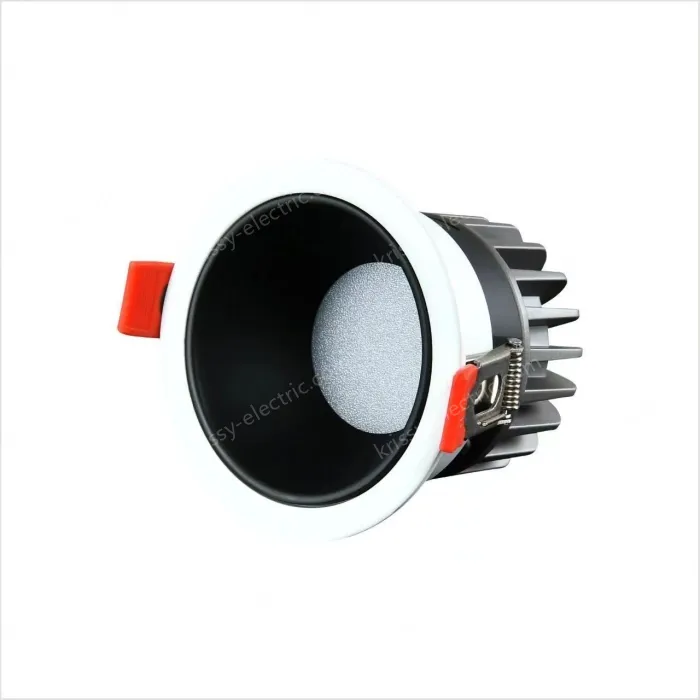 Downlight model: 12W black cup with 75mm opening 3500K Osram chip + Zeford drive