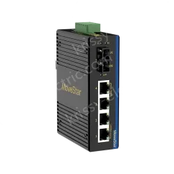 1 Port 100M F(x) + 4 Ports 10/100M T(x) Din-Rail Unmanaged Industrial Ethernet Switch