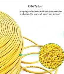 Teflon Wire Cable 8AWG Black 165 cores
