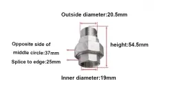 304/4 points DN15 1/2 Stainless steel inner and outer wire unions