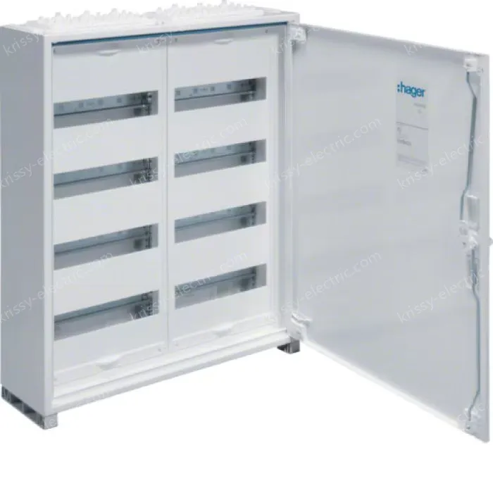 FWB encl. univers,4-rows 96 modules cl.II IP44 w.plain door, 650x550x161mm,QC
