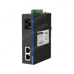 1 Port 100M F(x) + 2 Ports 10/100M T(x) Din Rail Industrial media converter