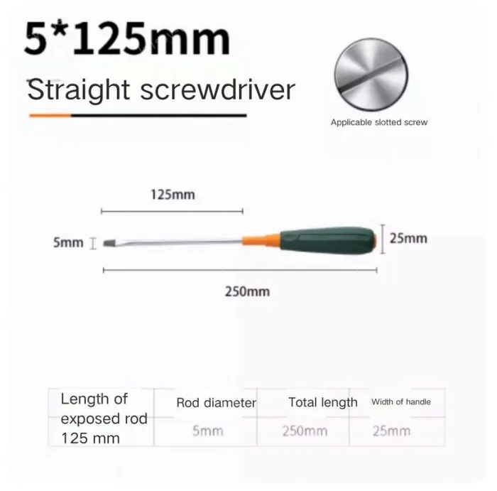 Slotted screwdriver 5*125