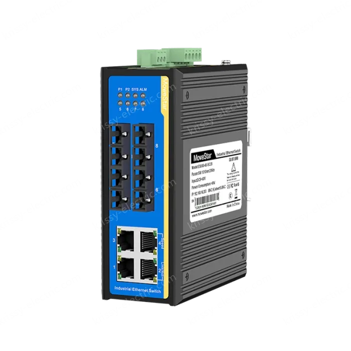 [100 Gigabit 4 Optical 4 Electrical] Ring Network Management Industrial Switch