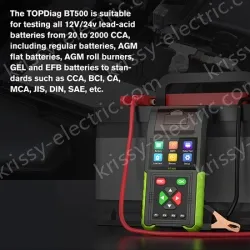 BT500 Multifunctional Battery Analyzer Leakage Relay Load Charging System Start Test