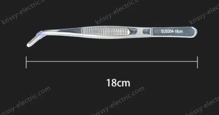 Stainless steel tweezers Curved round head (304 models) 18cm