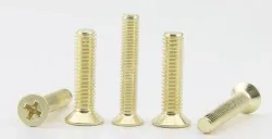Golden Flat Head Screws M6*70