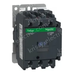 LC1D65P7 IEC contactor, TeSys D, nonreversing, 65A, 40HP at 480VAC, up to 100kA SCCR, 3 phase, 3 NO, 230VAC 50/60Hz coil, open