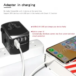 Wontravel travel adapter KRUSB-WLG3307B