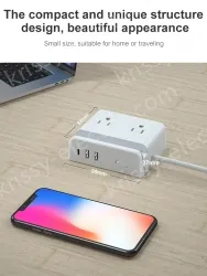 4 AC Outlets Holder Surge Protector Power Strip