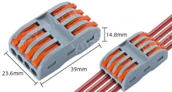 Fast splitter Four-in, four-out conventional orange without holes