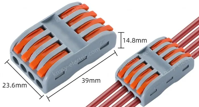 Fast splitter Four-in, four-out conventional orange without holes