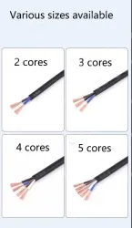 5 core 4 core 2 core sensor cable 20 AWG 5 pole