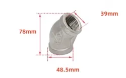 316L/1.2 inch 1-1/4 DN32 Stainless steel 45&deg; elbow joint