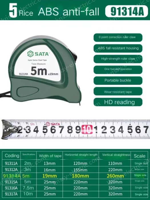 ABS drop resistance - 5 meters - ruler width 19mm-91314A