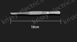 Stainless steel tweezers Straight round toe (thick) 18cm