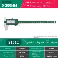 Digital caliper 0-200mm 91512