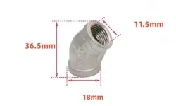 304/2 points 1/4 Stainless steel 45&deg; elbow joint