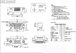 SCSI Connector Series 90 Degree PCB Board-to-Board Servo 50-PIN Headers