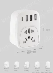 Universal to EU plug adapter KRSAP-WLH010329