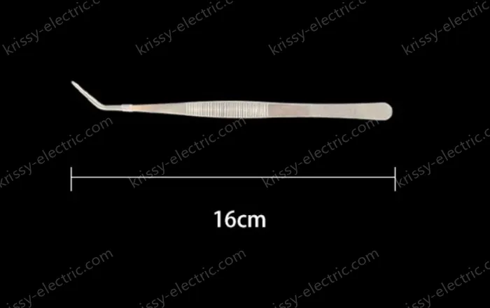 Stainless steel tweezers Curved tip (thick) 16cm