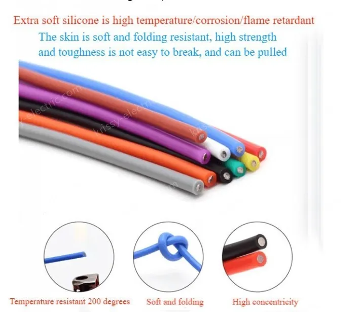 Silicone high temperature cable 30AWG White
