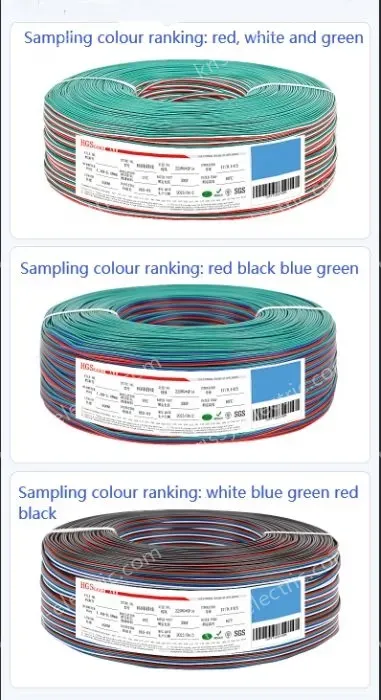 LED light connecting cable 22AWG*10 and (17/0.16TS)
