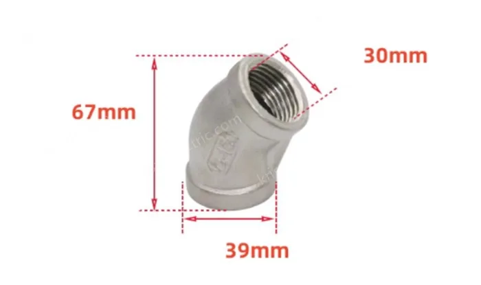 201/1 inch Stainless steel 45° elbow joint