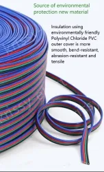 LED light connecting cable 22AWG*4 and (17/0.14TS)
