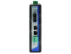 UOTEK 100M optical port to 2 electrical ports + RS232/485/422 Serial Device Server