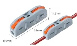 One in and one out orange Fast splitter