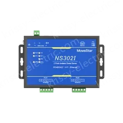 2 Ports RS485/422 Serial to 100M Ethernet Opto-isolated Server