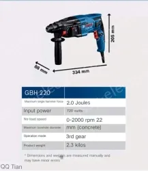 GBH220 bare metal + GMS 120 detector