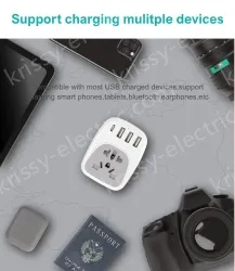 Universal to Germany France Plug Adapter KRSAP-WLH010332