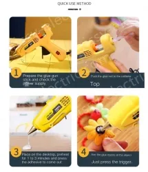 20W children's blue glue gun + 20 glue sticks