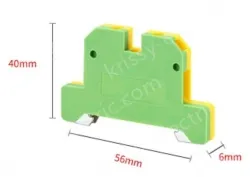 EK2.5-25 Rail Grounding Combination Terminal Flame Retardant Current Yellow and Green Ordinary Terminal Grounding Terminal