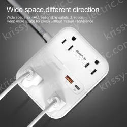 20W PD 4AC Outlets Power Strip