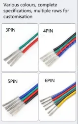 LED light connecting cable 22AWG*8 and (17/0.12TS)