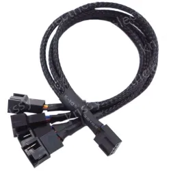 PWM four-point temperature control cooling fan extension cable 1in 4out
