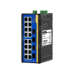 4 Ports Gigabit SFP + 16 Ports 10/100M T(x) Din-Rail Unmanaged Industrial Ethernet Switch