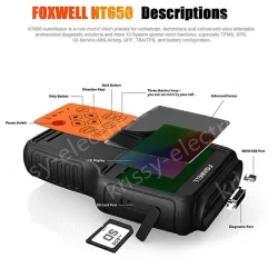 FOXWELL NT650 elite OBD2 Automotive ScannerABS SRS DPF