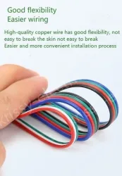 LED light connecting cable 26AWG*6 and (7/0.12TS)