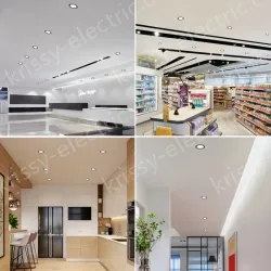 S8 downlight black + double silver 6W