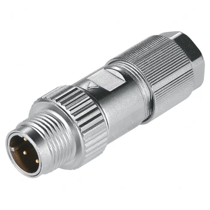 M12 D-Code 4 Pin Male Connector