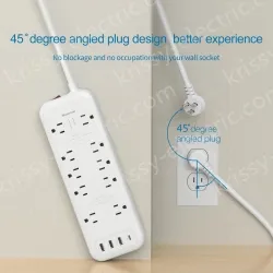New 10 AC Outlets Surege Protector Power Strip